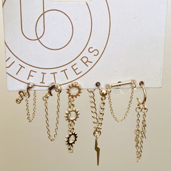 Urban Outfitters Piper Icon Various Post Earrings Lightning Bolt Sun Snake Set - Picture 1 of 4